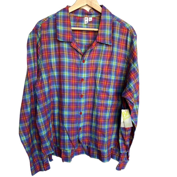 BP Rainbow Checkered Shirt NWT - Picture 1 of 4